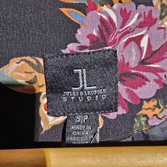 Flower Print Jules & Leopold- Open Front Shawl Blazer - Picture 3 of 5